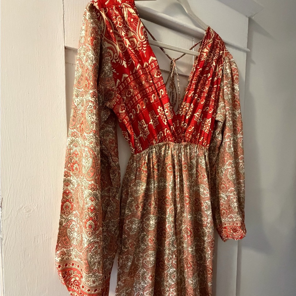 Vintage Silk Sari Jumpsuit fits like small/medium with room